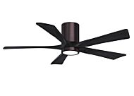 Irene 6-Speed DC 52" Ceiling Fan w/ Integrated Light Kit in Brushed Bronze with Matte Black blades