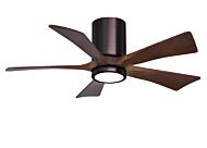 Irene 6-Speed DC 42" Ceiling Fan w/ Integrated Light Kit in Brushed Bronze with Walnut Tone blades