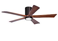 Irene 6-Speed DC 52" Ceiling Fan w/ Integrated Light Kit in Brushed Bronze with Walnut Tone blades