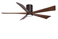 Irene 6-Speed DC 60" Ceiling Fan w/ Integrated Light Kit in Brushed Bronze with Walnut Tone blades