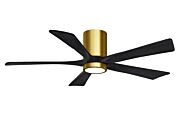 Irene 6-Speed DC 52" Ceiling Fan w/ Integrated Light Kit in Brushed Brass with Matte Black blades
