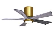 Irene 6-Speed DC 42" Ceiling Fan w/ Integrated Light Kit in Brushed Brass with Barnwood Tone blades