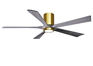 Irene 6-Speed DC 60" Ceiling Fan w/ Integrated Light Kit in Brushed Brass with Barnwood Tone blades