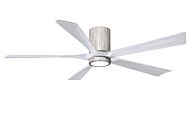 Irene 6-Speed DC 60" Ceiling Fan w/ Integrated Light Kit in Barnwood Tone with Matte White blades
