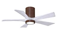 Irene 6-Speed DC 42" Ceiling Fan w/ Integrated Light Kit in Walnut Tone with Matte White blades