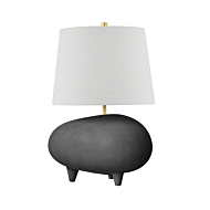 Hudson Valley Tiptoe Table Lamp in Aged Brass and Matte Black