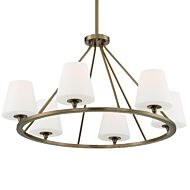 Crystorama Keenan 6 Light 18 Inch Chandelier in Vibrant Gold