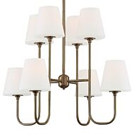 Crystorama Keenan 8 Light 23 Inch Chandelier in Vibrant Gold