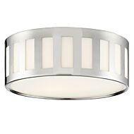 Crystorama Kendal 3 Light 14 Inch Ceiling Light in Polished Nickel