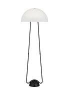 Nido 1-Light Floor Lamp in Midnight Black