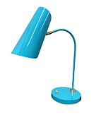 Logan 1-Light LED Table Lamp in Azure with Satin Brass