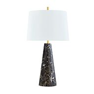 Fanny 1-Light Table Lamp in Aged Brass