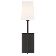 Crystorama Lena 18 Inch Wall Sconce in Black Forged