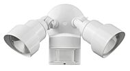 2-Light White Integrated LED Adjustable Head Floodlight With Motion Sensor