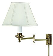 House of Troy Decorative Swing Arm Wall Lamp in Antique Brass
