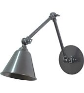 House of Troy Library 11 Inch Adjustable LED Wall Lamp in Oil Rubbed Bronze