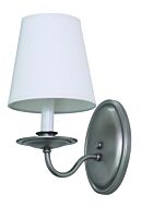 Lake Shore 1-Light Wall Sconce in Satin Pewter
