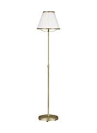 Esther 1-Light Floor Lamp in Time Worn Brass