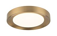 Essene 1-Light LED Ceiling Mount in Aged Gold Brass