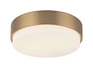 Quintz 2-Light Ceiling Mount in Aged Gold Brass