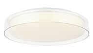 Callum 1-Light LED Flush Mount in White with Clear