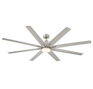 72" LED Outdoor Ceiling Fan in Brushed Nickel