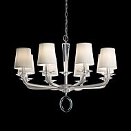 Schonbek Emilea 8 Light Chandelier in Antique Silver with Clear Optic Crystals
