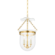 Rousham 3-Light Lantern in Aged Brass