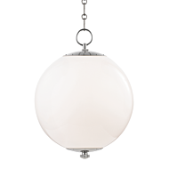 Hudson Valley Sphere No.1 by Mark D. Sikes 16 Inch Globe Pendant in Polished Nickel