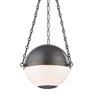 Hudson ValleySphere No.2 by Mark D. Sikes 16.5 Inch Globe Pendant in Distressed Bronze