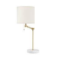 Essex 1-Light Table Lamp in Aged Brass
