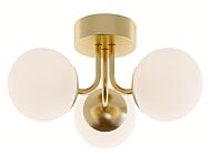 Metropolitan LED Flush Mount in Satin Brass