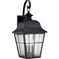 Quoizel Millhouse 3 Light 22 Inch Outdoor Lantern in Mystic Black
