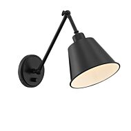 Crystorama Mitchell 16 Inch Wall Lamp in Matte Black