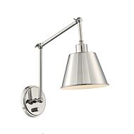 Crystorama Mitchell 30 Inch Wall Lamp in Polished Nickel