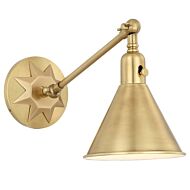 Crystorama Morgan Wall Sconce in Aged Brass