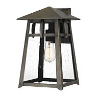 Merle 1-Light Outdoor Wall Mount in Burnished Bronze