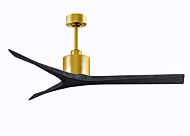 Mollywood 6-Speed DC 60 Ceiling Fan in Brushed Brass with Matte Black blades