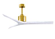 Mollywood 6-Speed DC 60 Ceiling Fan in Brushed Brass with Matte White blades