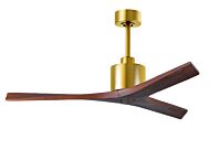 Mollywood 6-Speed DC 52 Ceiling Fan in Brushed Brass with Walnut blades