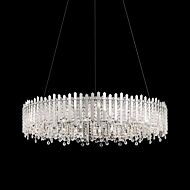 Schonbek Chatter 18 Light Pendant in Stainless Steel with Clear Crystals From Swarovski Crystals