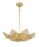 Metropolitan Evergold 8 Light Chandelier in India Gold With Vintage Brass