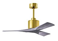 Nan 6-Speed DC 42 Ceiling Fan in Brushed Brass with Barnwood Tone blades