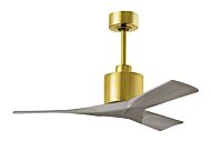 Nan 6-Speed DC 42 Ceiling Fan in Brushed Brass with Gray Ash blades