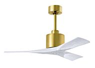 Nan 6-Speed DC 42 Ceiling Fan in Brushed Brass with Matte White blades