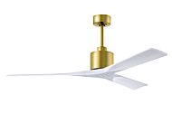 Nan 6-Speed DC 60 Ceiling Fan in Brushed Brass with Matte White blades