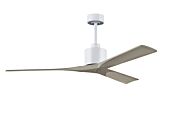 Nan 6-Speed DC 60 Ceiling Fan in Matte White with Gray Ash blades