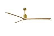 Nan XL 6-Speed DC 90 Ceiling Fan in Brushed Brass with Light Maple Tone blades