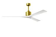 Nan XL 6-Speed DC 72 Ceiling Fan in Brushed Brass with Matte White blades