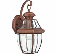 Quoizel Newbury 8 Inch Outdoor Hanging Light in Aged Copper